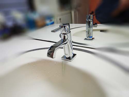 施工後：  洗面水栓アリュール  品番 JP201801