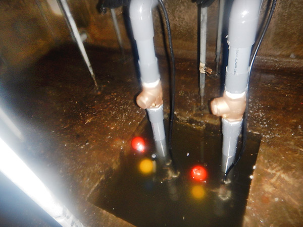 【施工後】エバラ製排水ポンプ（50DWSA5.4SB/50DWSJ5.4SB）とヤマトチャッキ弁50Aを交換しました。