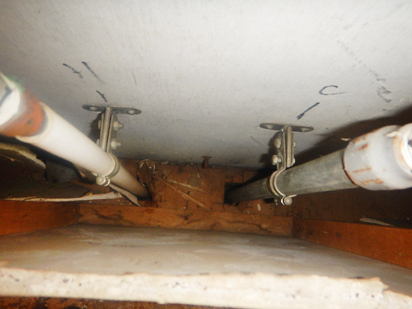 【施工中】台所のシンク下の銅管