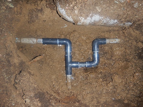 施工後：新しい給水管