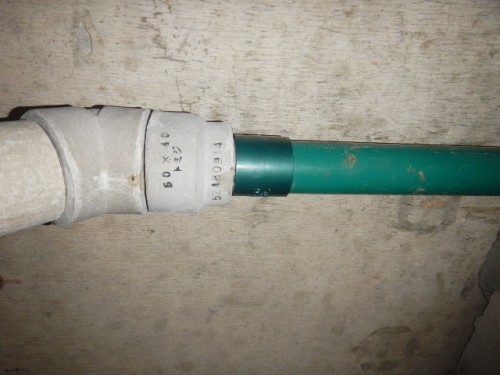 施工後 耐火VP管取付