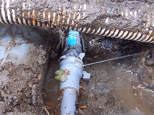 漏水を発見