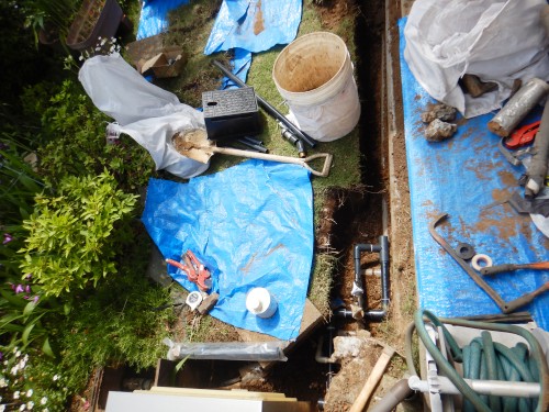 管路掘削・埋設給水管取付