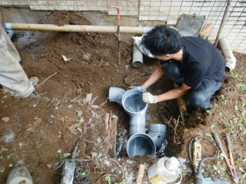 ビニール製マス取付